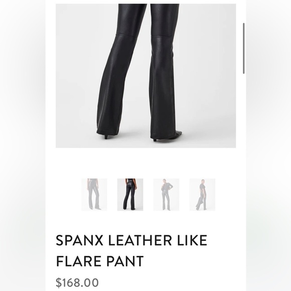 Spanx Leather Like Flare Pants in Black Size XL Petite NEW with Tags - Picture 8 of 17